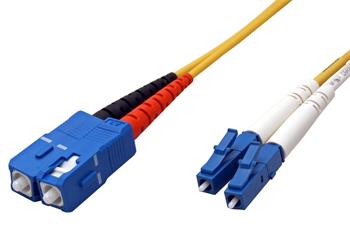 Optický patchkabel LC-SC 9/125 (single mode), duplex, OS2, LSOH, 7,5m