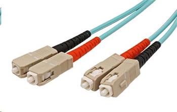 Optický patchkabel SC-SC 50/125 (multimode), duplex, OM3, bezhalogenový, 1m