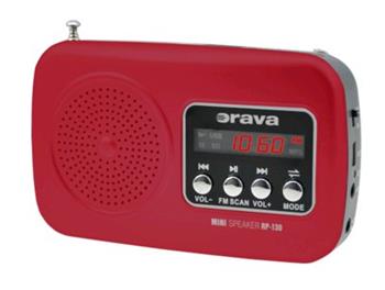 Orava RP-130 R přenosný radiopřijímač, červený