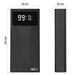 PORT CONNECT powerbanka 10 000 mAh, LCD displej, USB-A QC / USB-C / Micro USB, černá