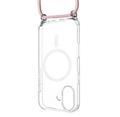 Pouzdro FIXED MagPure Neck s růžovou šňůrkou na krk pro Apple iPhone 17