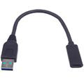 PremiumCord Adaptér USB 3.0 A/samec - USB-C/samice, USB 3.2 GEN2, 3A, 20cm