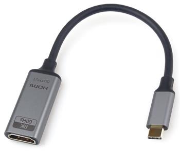 PremiumCord Adaptér USB-C na HDMI rozlišení obrazu 8K@60Hz,4K@144Hz Aluminium 20cm