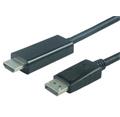 PremiumCord DisplayPort 1.2 na HDMI 2.0 kabel pro rozlišení 4Kx2K@60Hz, 3m