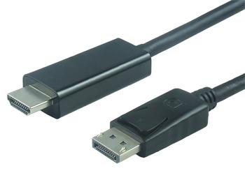 PremiumCord DisplayPort na HDMI kabel 2m M/M