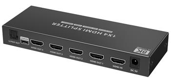 PremiumCord HDMI 2.1 splitter 1-4 porty, 8K@60Hz, 4K@120Hz, 1080p, HDR+