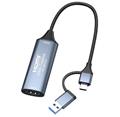 PremiumCord HDMI capture/grabber pro záznam Video/Audio signálu do počítače s konektorem USB3.0 a USB-C