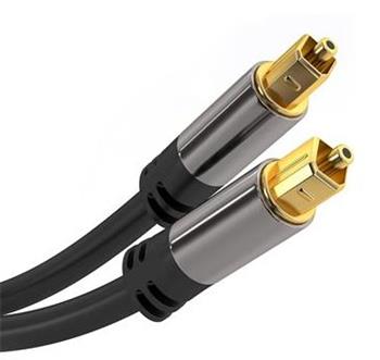 PremiumCord Kabel Toslink M/M, OD:6mm, Gold design 1,5m