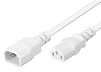 PremiumCord Prodlužovací kabel síť 230V, C13-C14, bílý 3m