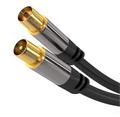PremiumCord TV antenní HQ propojovací kabel M/F 75Ohm (135dB) 4x stíněný 3m