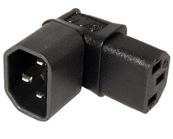 Redukce IEC320 C14 - IEC320 C13, lomená dolů