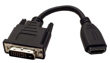 Redukce kabelová HDMI A(F) - DVI-D(M), 10cm