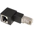 Redukce kat. 6a RJ45 M/F, lomená dolů
