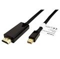 Roline DisplayPort-HDMI kabel, miniDP(M) -> HDMI M, 4K2K@60Hz, 2m