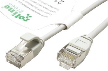 Roline GREEN U/FTP patchkabel kat. 6a, tenký, LSOH, 5m, šedý