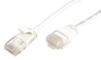 Roline GREEN UTP patchkabel kat. 6a, tenký, LSOH, 0,5m, bílý