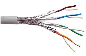 Roline kabel S/FTP (PiMF) kulatý, kat. 6a, Eca, 100m, drát