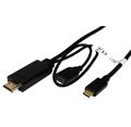 Roline Kabel USB C(M) -> HDMI A(M) + USB C(F) PD, 4K2K@60Hz, 2m, černý
