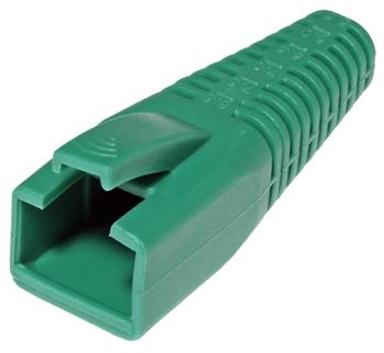 Roline Krytka konektoru RJ45 na kulatý kabel 5,5 - 8,5mm, s ochranou západky, 10ks, zelená
