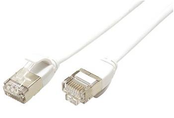 Roline U/FTP patchkabel kat. 7, s konektory RJ45, LSOH, tenký, bílý, 5m