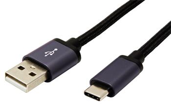 Roline USB 2.0 kabel A(M) - C(M), 3m opletený