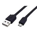 Roline USB 2.0 kabel, USB A(M) - microUSB B(M), 1m, plochý, černý