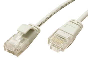 Roline UTP slim patchkabel kat. 6a, LSOH, 0,3m, šedý