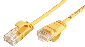 Roline UTP slim patchkabel kat. 6a, LSOH, 0,5m, žlutý