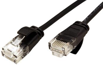 Roline UTP slim patchkabel kat. 6a, LSOH, 2m, černý