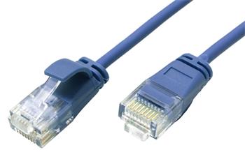 Roline UTP slim patchkabel kat. 6a, LSOH, 2m, modrý