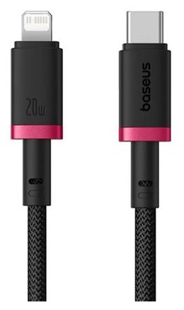 Rychlonabíjecí kabel Baseus Dura USB/Lightning 1m 20W černo červený