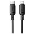 Rychlonabíjecí kabel Baseus Silky USB-C/Lightning 1m 20W černý