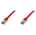 S/FTP kabel cat.6 0,5m červený
