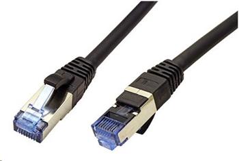 S/FTP patchkabel kat. 6a, LSOH, 1m, černý