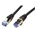 S/FTP patchkabel kat. 6a, LSOH, 1m, černý