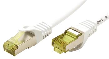 S/FTP patchkabel kat. 7, s konektory RJ45, LSOH, 15m, bílý