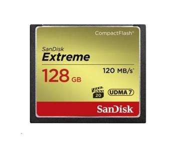 SanDisk Extreme CF 128 GB 120 MB/s zápis 85 MB/s UDMA7