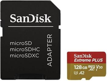 SanDisk Extreme PLUS microSDXC 128GB 200MB/s +adaptér