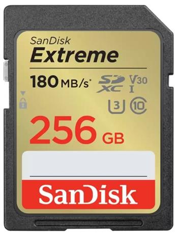 SanDisk Extreme SDXC 256GB 180MB/s V30 UHS-I U3
