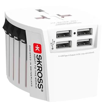 SKROSS Univerzální cestovní adaptér "MUV USB 4A" 4x USB A