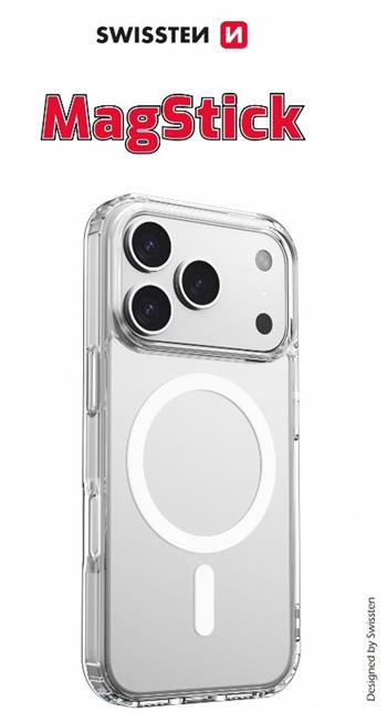Swissten pouzdro clear Jelly MagStick pro Apple iPhone 17 PRO MAX transparentní