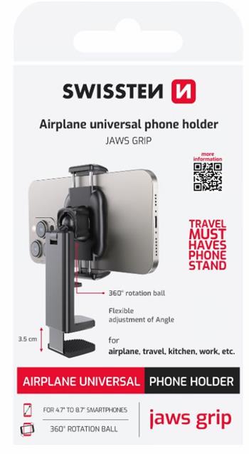 SWISSTEN UNIVERZÁLNÍ DRŽÁK SMARTPHONŮ S ČELISŤOVÝM PŘICHYCENÍM