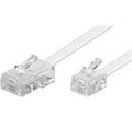 Telefonní kabel RJ45 - RJ11, 10m bílý