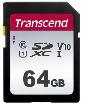 Transcend 64GB SDXC 300S UHS-I U1 V10, Class 10