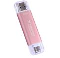 TRANSCEND ESD310P 512GB External SSD USB 10Gbps Type C/A Pink