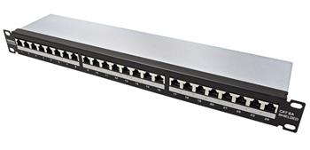 TRENDnet Patchpanel 19" kat. 6a STP, 24 portů, černý
