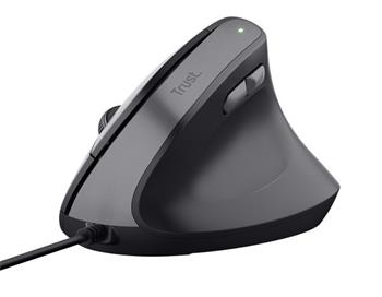 TRUST Bayo II Ergonomic, vertikální drátová USB myš, černá