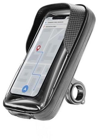 Univerzální držák mobilního telefonu Cellularline Rider Shield na řídítka pro motorku i kolo, voděodolný, do vel. 6,7",