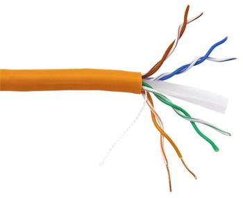 Uniview Kabel UTP kat. 6 kulatý, Eca, 305m, drát, AWG24, oranžový
