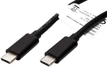 USB 10Gbps (3.2 gen 2) kabel USB C(M) - USB C(M), PD 100W, 0,5m, černý